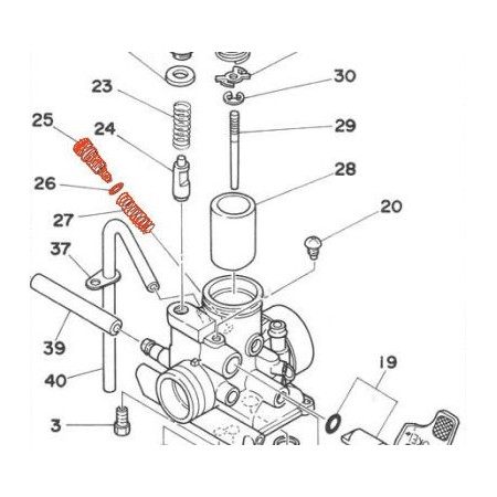 Carburateur - Vis de reglage - AIR - RD125 / RD200