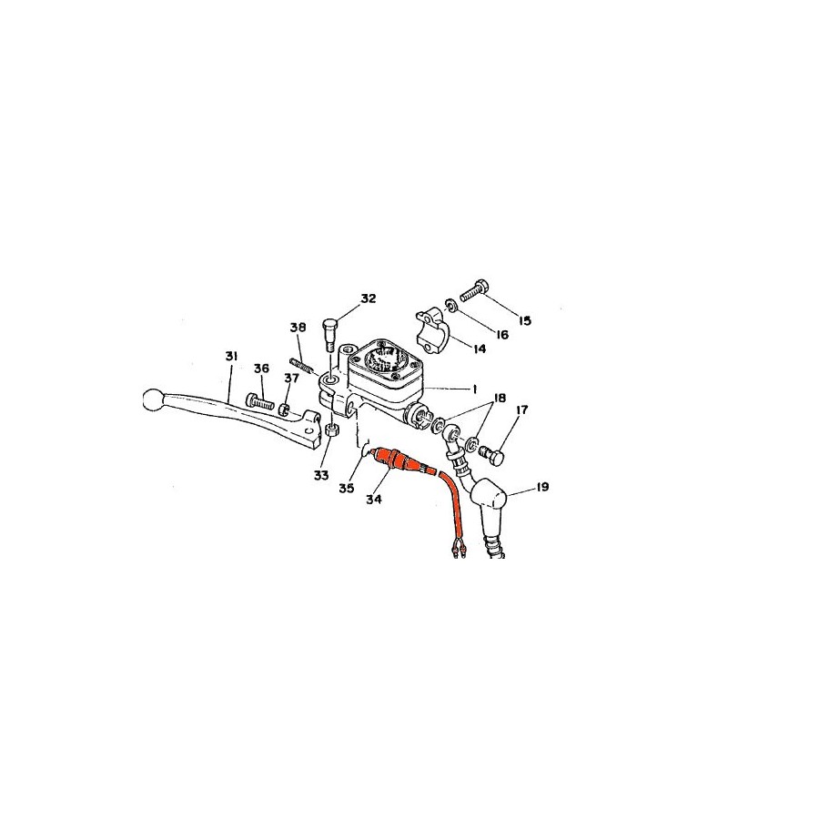 Service Moto Pieces|Contacteur - Frein - Poignée - Feux Stop - 1A0-83980-30 - Yamaha|Feux stop - Contacteur|10,20 €