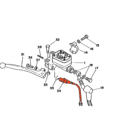 Service Moto Pieces|Contacteur - Frein - Poignée - Feux Stop - 1A0-83980-30 - Yamaha|Feux stop - Contacteur|10,20 €