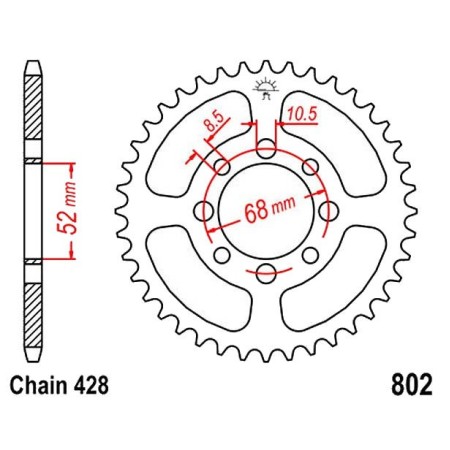 Transmission - Couronne - JTR-802 - 41 dents - 