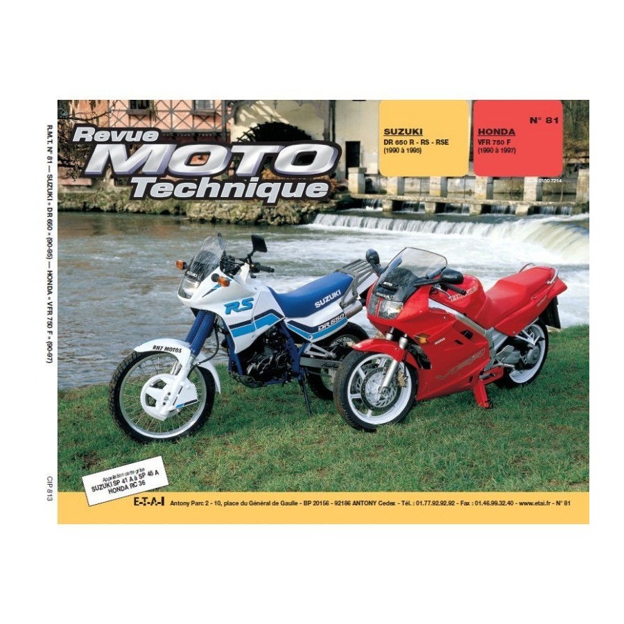 RTM - N° 081 - VFR750 (RC36) / DR650 - Revue Technique moto - Version PAPIER