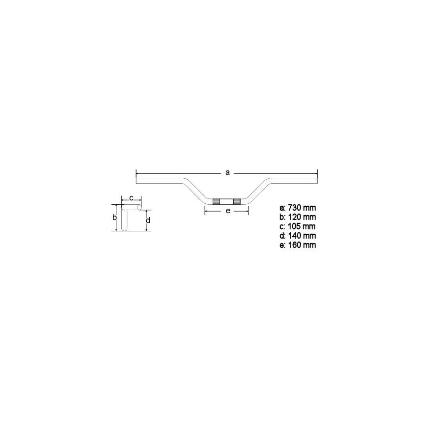 Guidon ø22mm - CX500 - FT500 Guidon ø22mm - CX500 - FT500