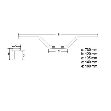 Service Moto Pieces|Guidon ø22mm - CX500 - FT500|Guidon|62,30 €