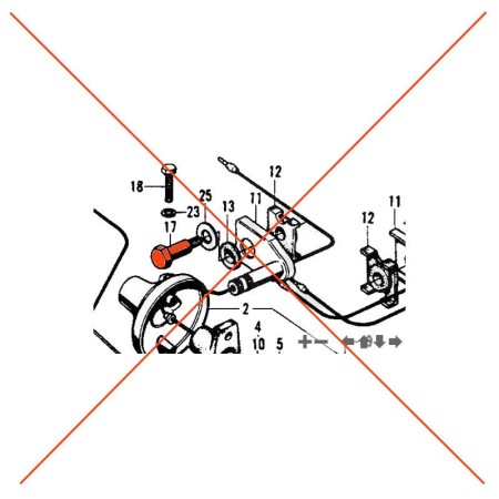 Clignotant - Vis de fixation support -  CB50/125/250/400/....