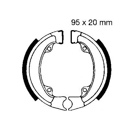 Service Moto Pieces|Frein - Machoire - Arriere - 95 x20mm - 43120-187-000|Machoire|15,90 €