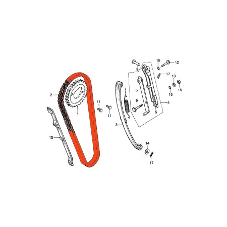 Distribution - Chaine - 82RH2015 - 94 Maillons - CA125 - 14401-402-731