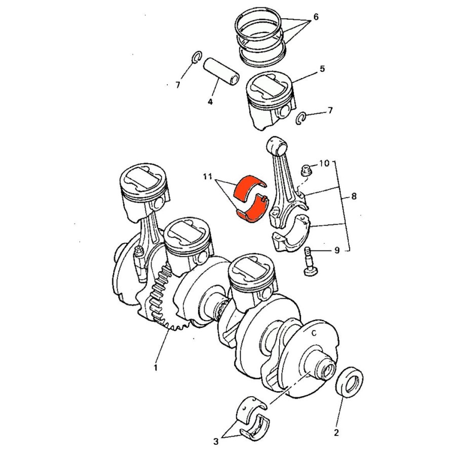 Service Moto Pieces|XS400 - DOHC - (12E/12F)