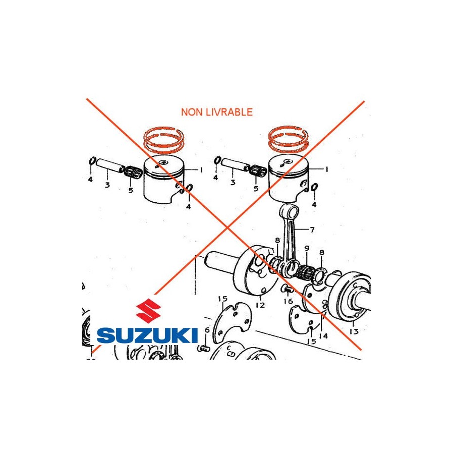 Service Moto Pieces|Moteur - Kit Piston-segment - (+0.01) - NSR125R|Bloc Cylindre - Segment - Piston|119,00 €