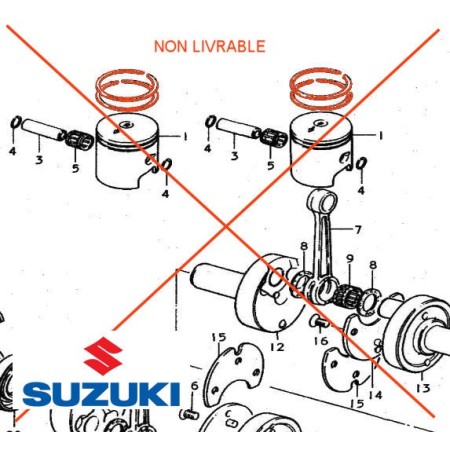 Moteur - Segment - (+1.00) - GT125 - (x1) - 12140-36232-100