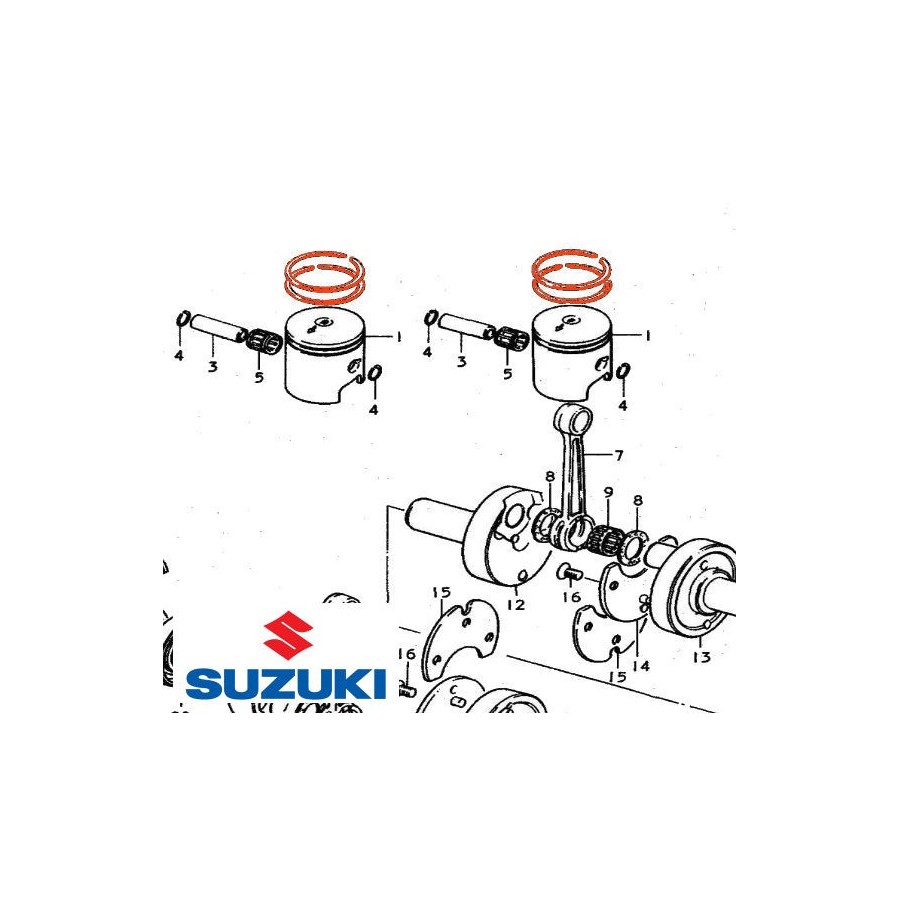 Moteur - Segment - 12140-36770 - GT185