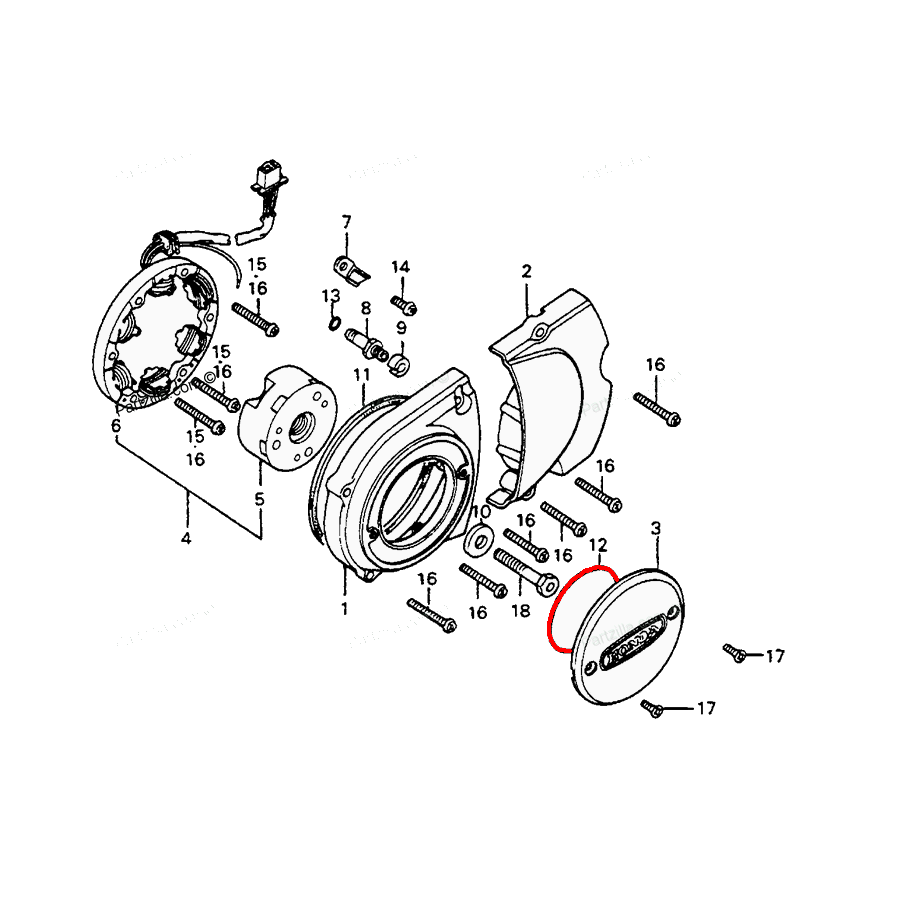 Service Moto Pieces|Carter Droit - Joint - XV750 - XV1000 - XV1100|Joint - Carter|15,90 €