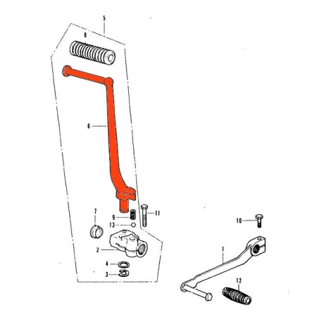 Demarrage - bras de KICK - CB350 F