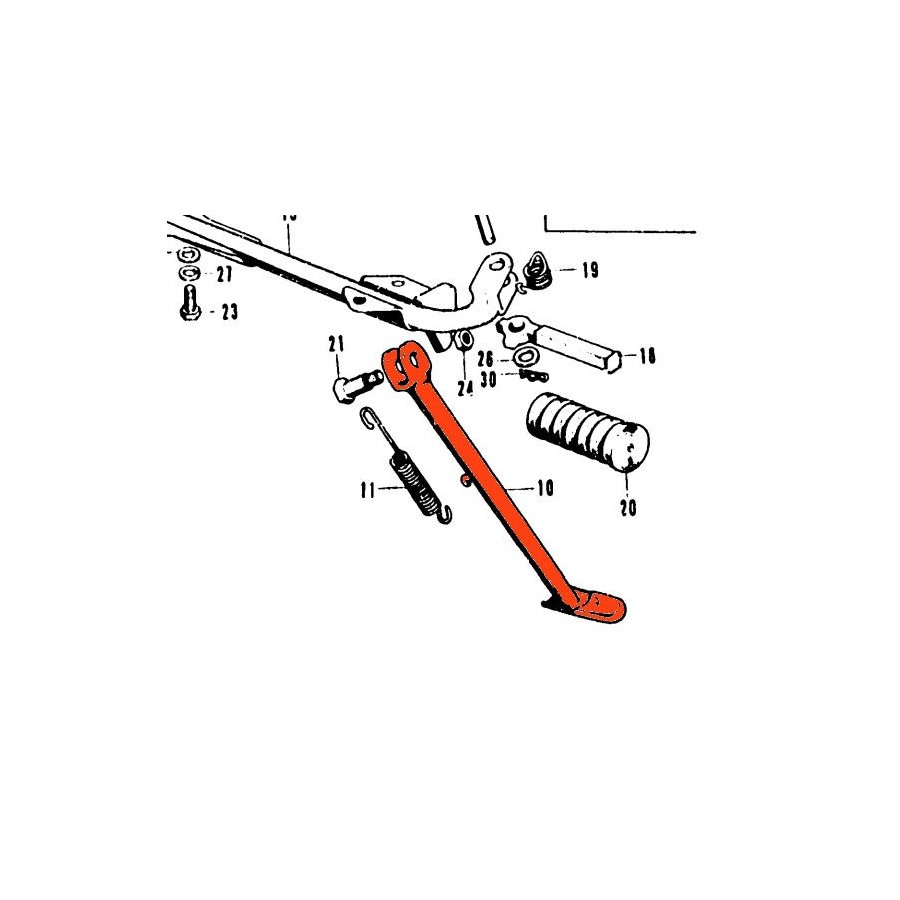 Bequille laterale - SL125 - apres N: 1129791