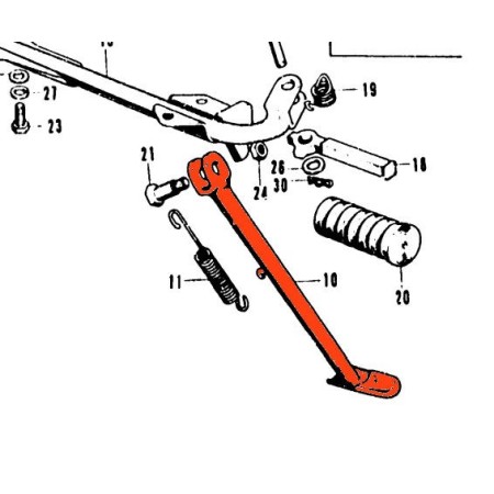 Bequille laterale - SL125 - apres N: 1129791