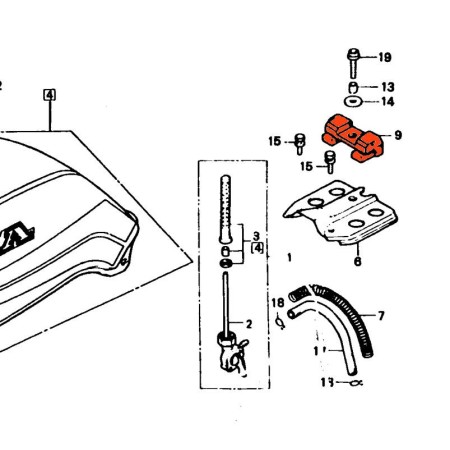 Reservoir - Silent bloc - CM125C - CX500 - CM400N - CM400T