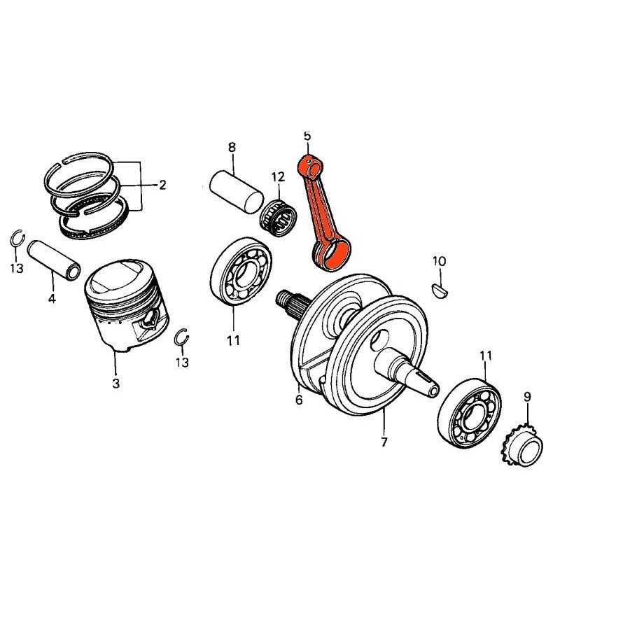 Moteur - Bielle - CB... - CG .. - XL125K