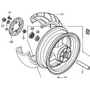 Roue arriere - Entretoise cote frein