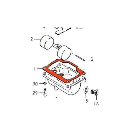 Carburateur - joint de cuve - 13251-11010 - T20 - TC185/250 - TS125/250 - GT380/550