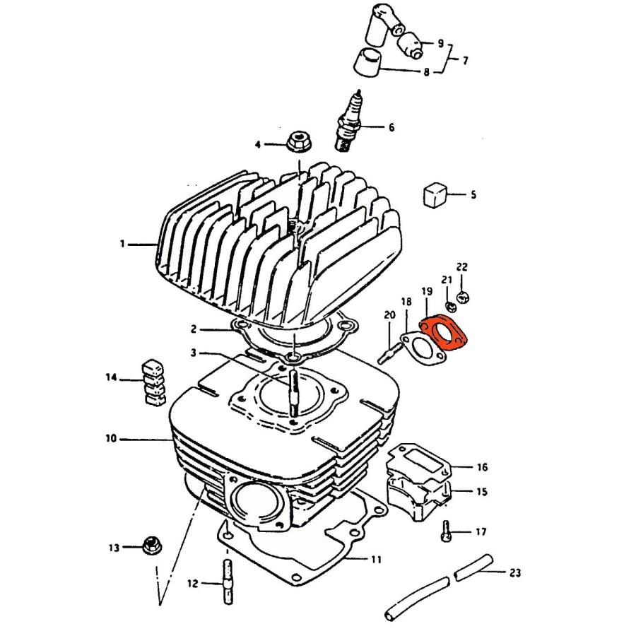 Service Moto Pieces|Pipe admission - Isolant carburateur - 13129-48000 - TS125ER|Pipe Admission|11,90 €