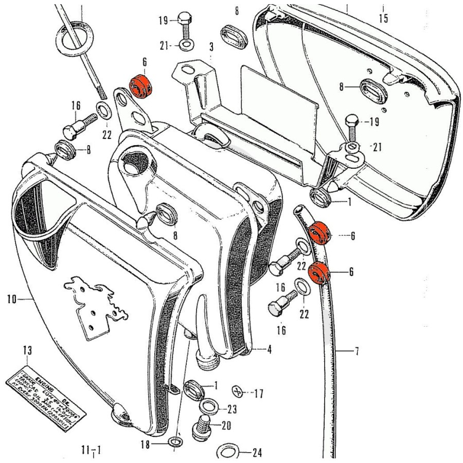 Service Moto Pieces|Roue - Arriere - Roulement + joint - CB650-CB750|02 - Roulement - Roue arriere|47,70 €