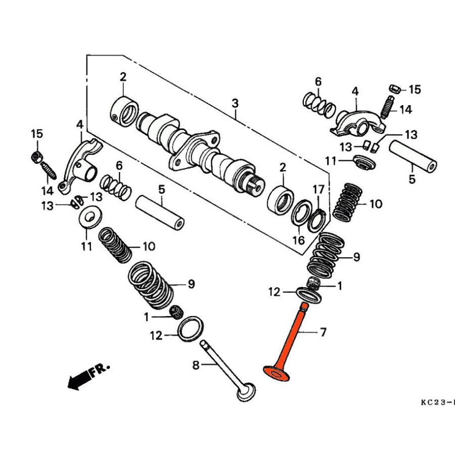 Service Moto Pieces|Soupape - Admission - CB125/CM125-185-200|Soupape - Pastille|48,00 €