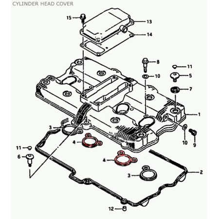 Service Moto Pieces|Moteur - Joint puit de bougie Intérieur - 11179-27A00 - (x2)|Joint - Carter|13,90 €