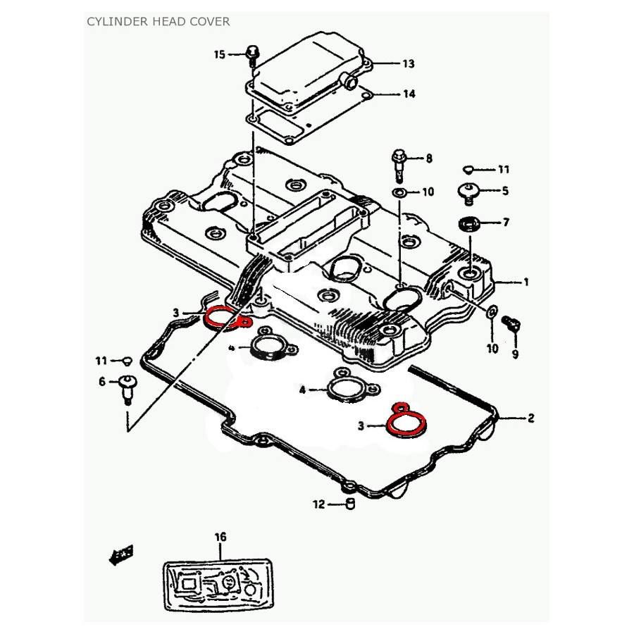 Service Moto Pieces|Carter vilebrequin - Cache lateral - CBX1000|Joint - Carter|55,00 €