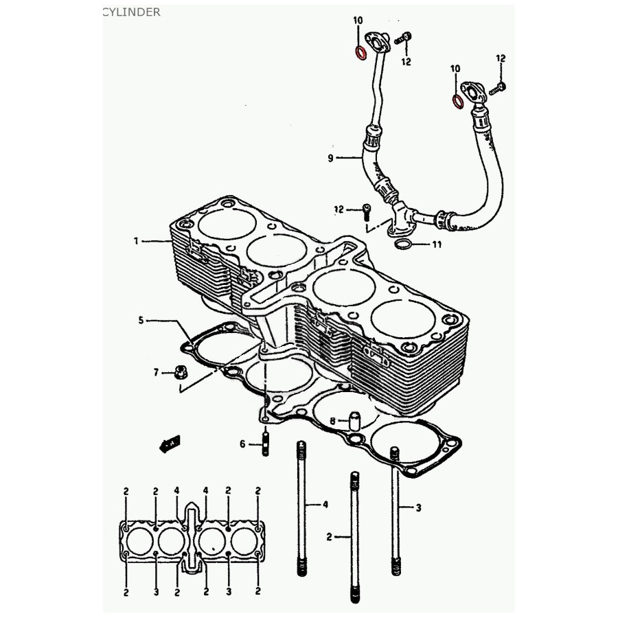 Service Moto Pieces|Moteur - Joint puit de bougie Extérieur - 11178-27A00 - (x2)|Joint - Carter|13,90 €