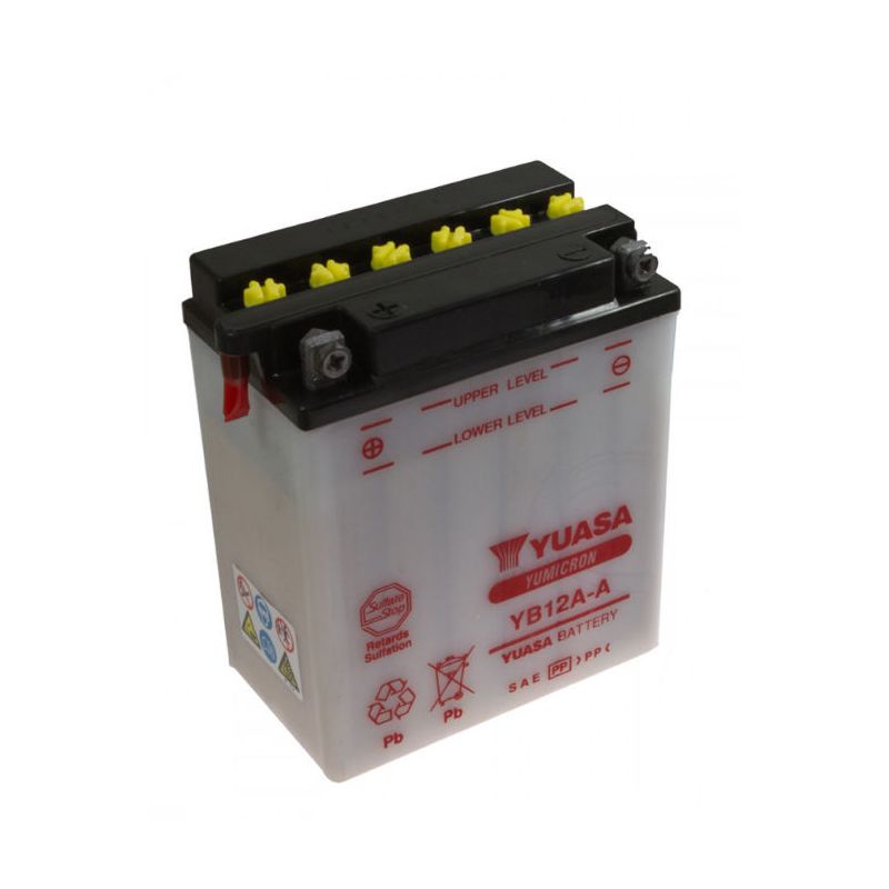 Service Moto Pieces|Batterie - 12v - Acide - YB12A-A - YUASA|Batterie - Acide - 12 Volt|73,50 €