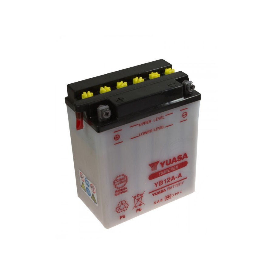 Service Moto Pieces|Batterie - 12v - Acide - YB12A-A - YUASA|Batterie - Acide - 12 Volt|73,50 €