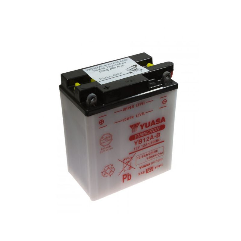 Batterie - 12v - Acide - YB12A-B - YUASA - 134x80x160mm