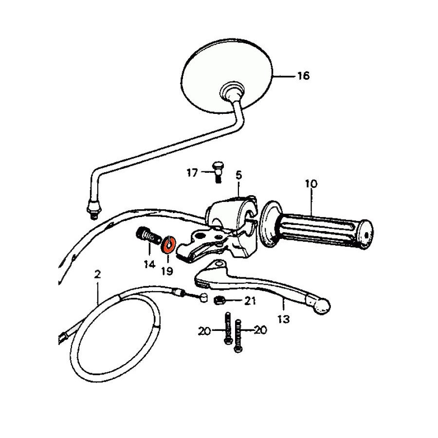 Embrayage - Tendeur de cable - contre ecrou