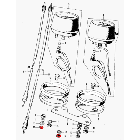 Service Moto Pieces|Compteur - compte tour - Silent-bloc de fixation - ( 1pce)|Guidon - Poignée - Levier - Compteur|1,10 €