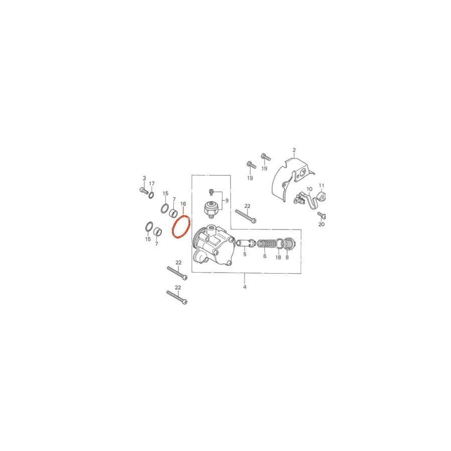 Moteur - Joint torique de Pompe a huile - 46.00 x3.00 mm
