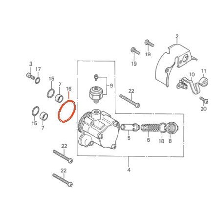 Moteur - Joint torique de Pompe a huile - 46.00 x3.00 mm