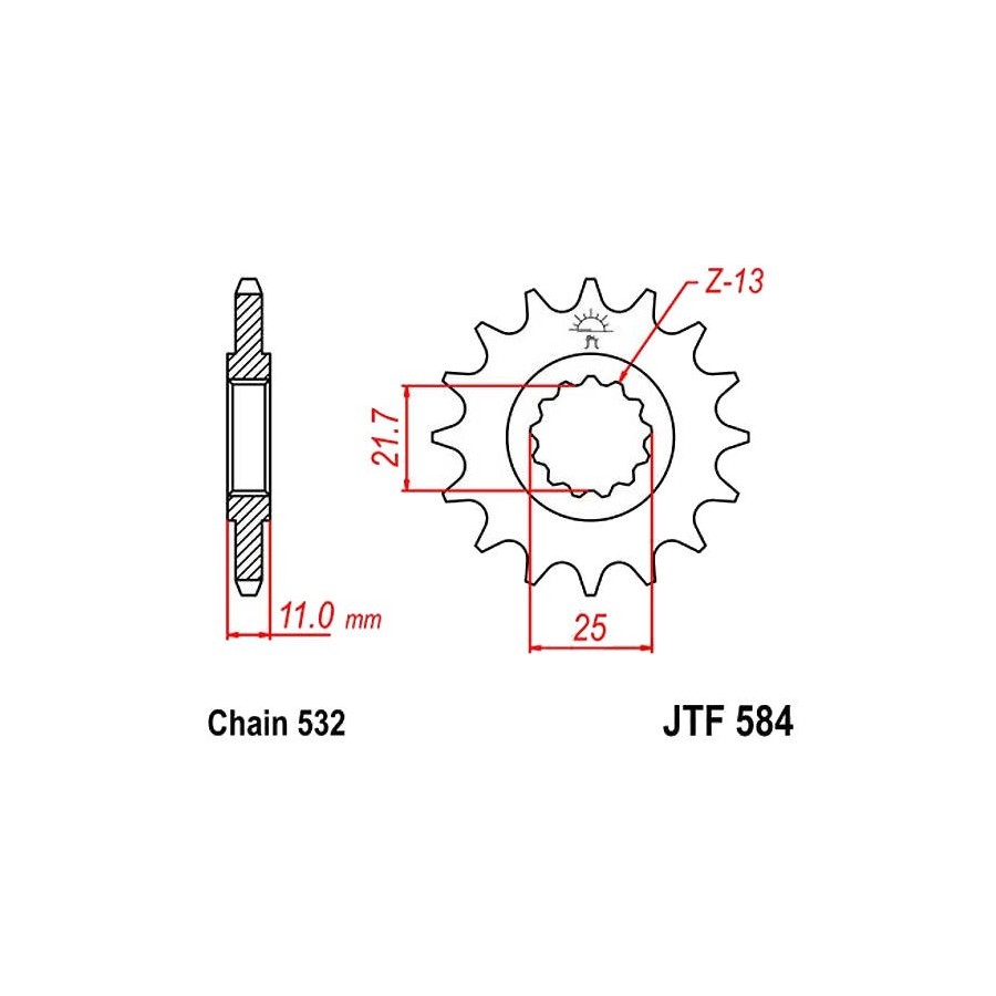 Service Moto Pieces|Transmission - Couronne - JTR - 1334 - 530/45 dents - Alu/Acier|Chaine 530|68,00 €