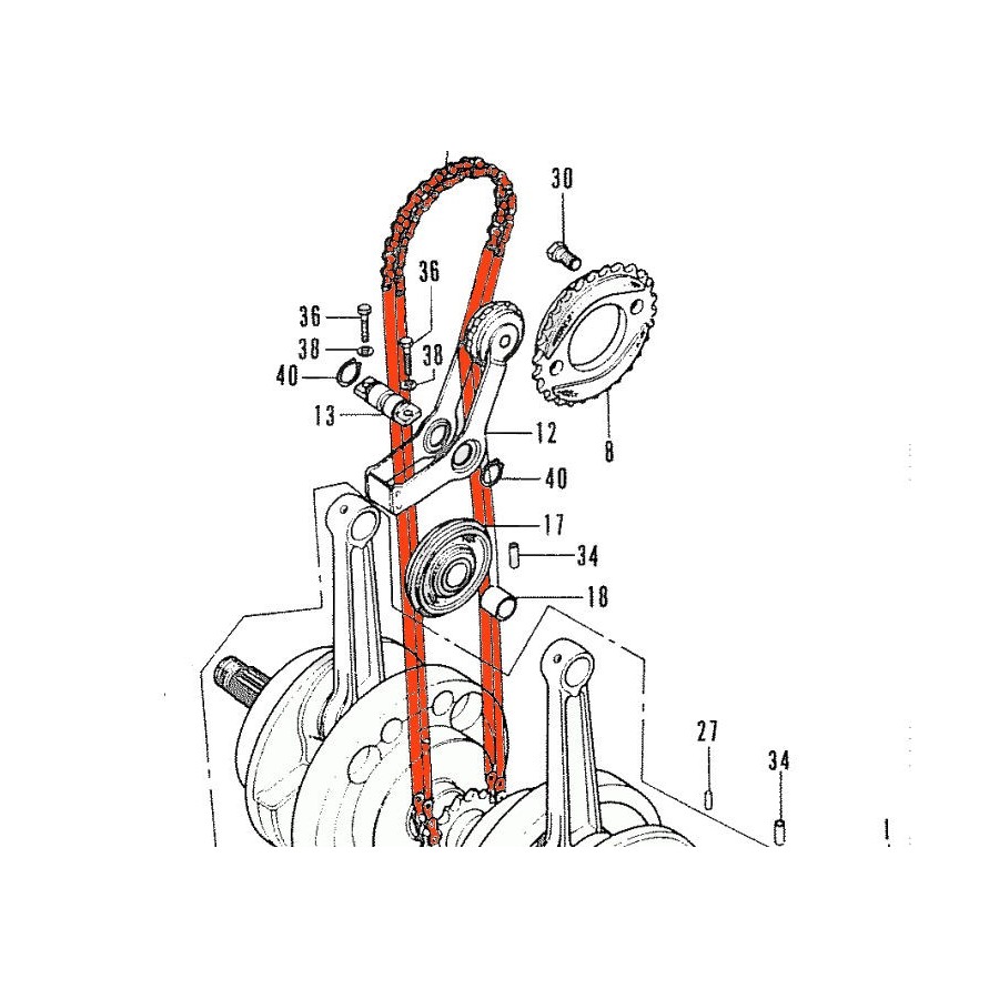 Service Moto Pieces|Distribution - Chaine 219 FTSS - 118 maillons - Fermée |chaine|56,89 €