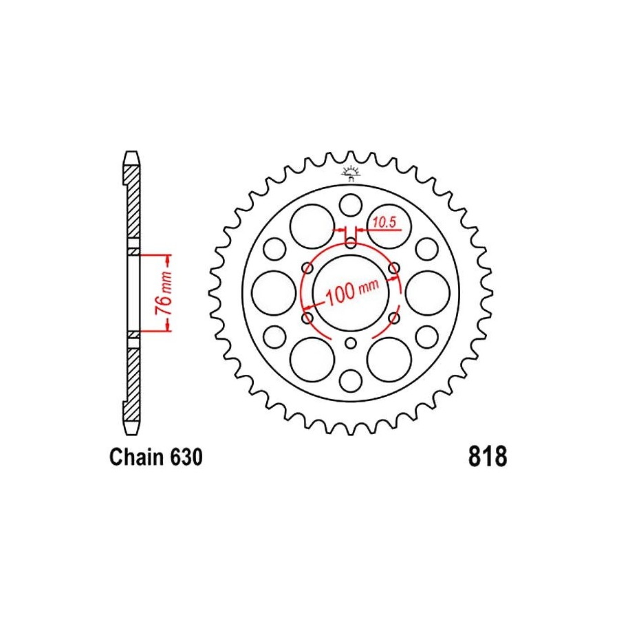 Service Moto Pieces|Transmission - Couronne - JTR818 - 630-41 dents |1980 - GSX1100|42,30 €