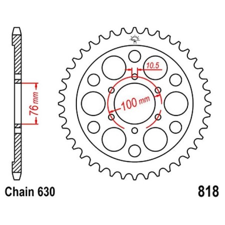 Service Moto Pieces|Transmission - Couronne - JTR818 - 630-41 dents |1980 - GSX1100|42,30 €