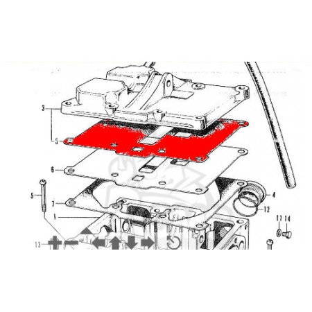 Moteur - Joint Sup. - couvercle de culasse - CB250K - CB350K 