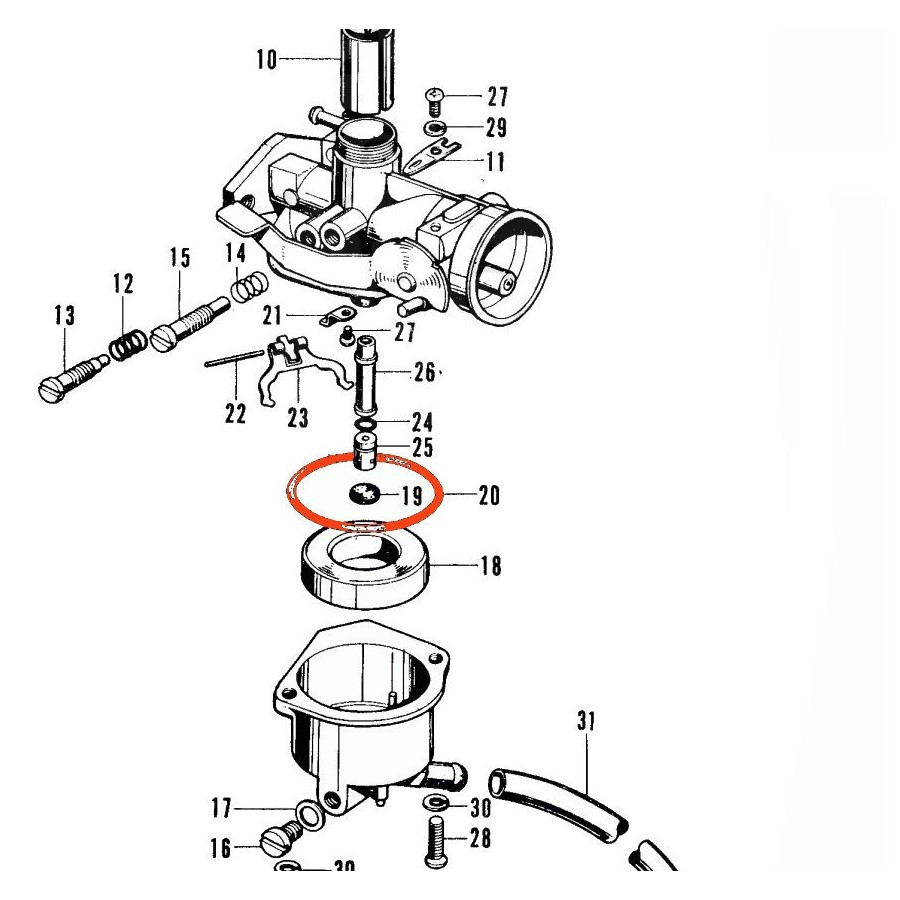 Service Moto Pieces|Carburateur - joint de cuve  - Kawasaki (ZXR - ZZR .....) - Yamaha (FZR-YZF 600 ...)|Joint de cuve|7,90 €