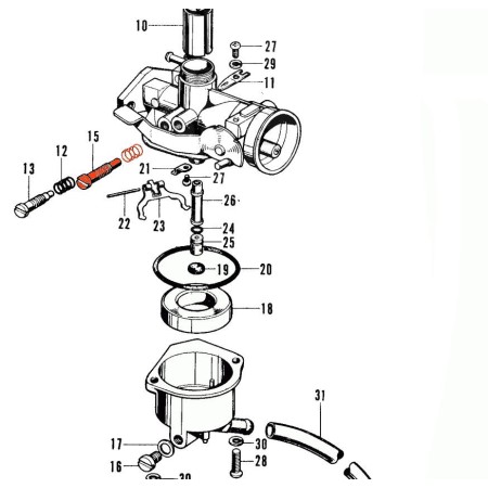 Carburateur - Vis de reglage STOP - 