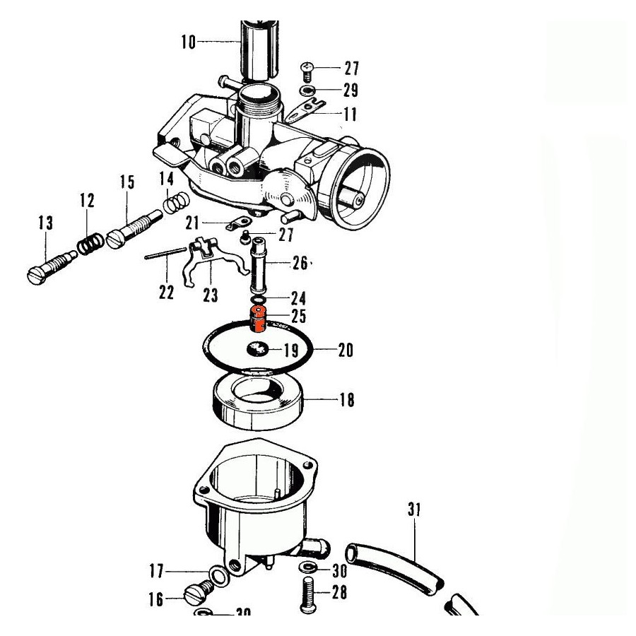 Carburateur - gicleur ø 0.62 mm