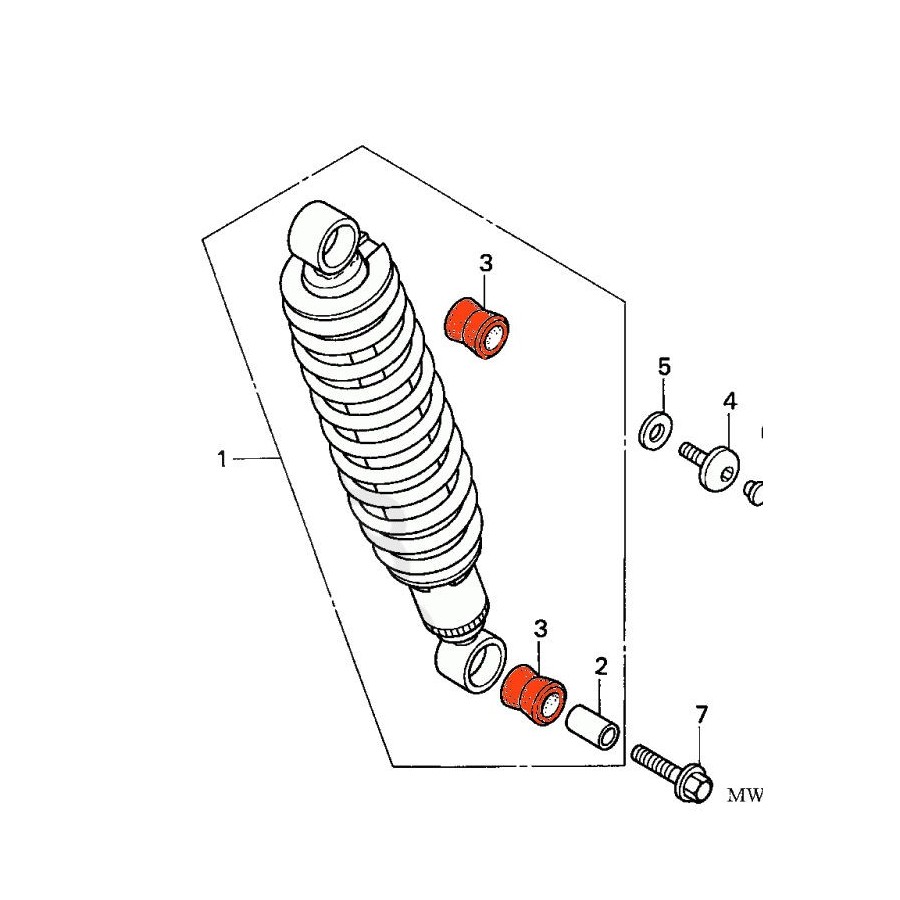 Service Moto Pieces|Amortisseur - YSS - MONO - BMW K100 LT|Amortisseur|339,50 €