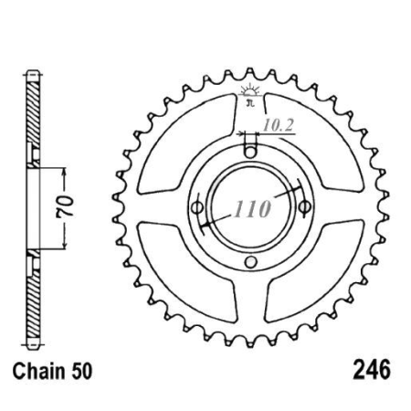 Service Moto Pieces|Transmission - Couronne - JTR - 246 - 530/41 dents|Chaine 530|39,90 €