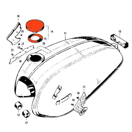 Reservoir - Bouchon - HONDA - CB/SL...125 - 250-350-450- ....