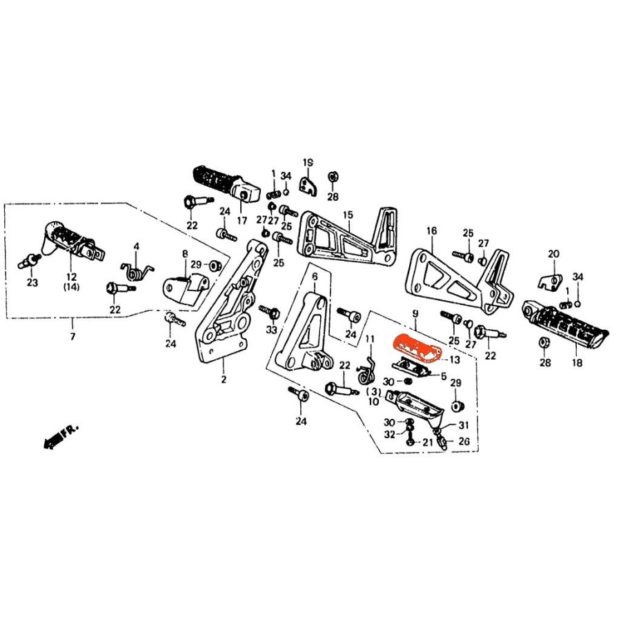 Service Moto Pieces|Selecteur de Vitesse - Caoutchouc - 132-18113-01|Cale Pied - Selecteur|4,90 €