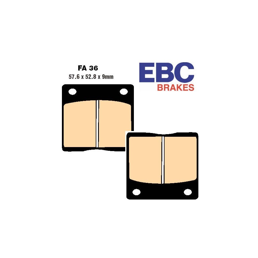 Frein - Jeu de Plaquettes - EBC - FA-036V - Semi-synthetic - Kawasaki - Suzuki