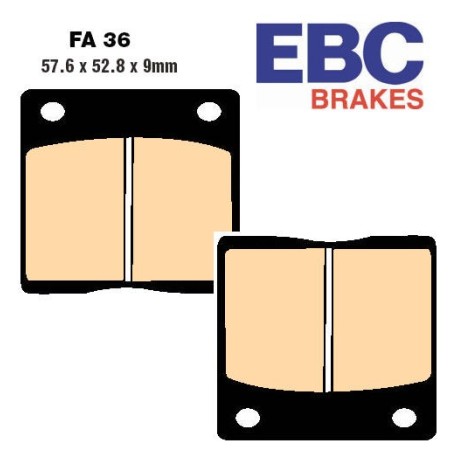 Frein - Jeu de Plaquettes - EBC - FA-036V - Semi-synthetic - Kawasaki - Suzuki