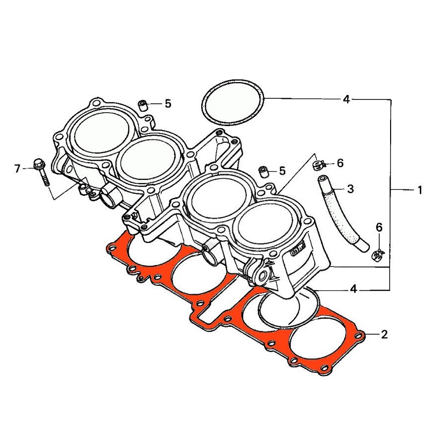 Service Moto Pieces|Moteur - Joint d'embase - XL600V - 1987-1988|embase|19,20 €